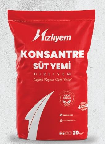 38 protein içeren Hızlı Süt Yemi, süt verimini ve kalitesini artırır. Süt yağı ve protein oranını yükseltir. Kızgınlık ve döl verimi problemlerini iyileştirir, ketozis ve abomasum deplasmanını önler.